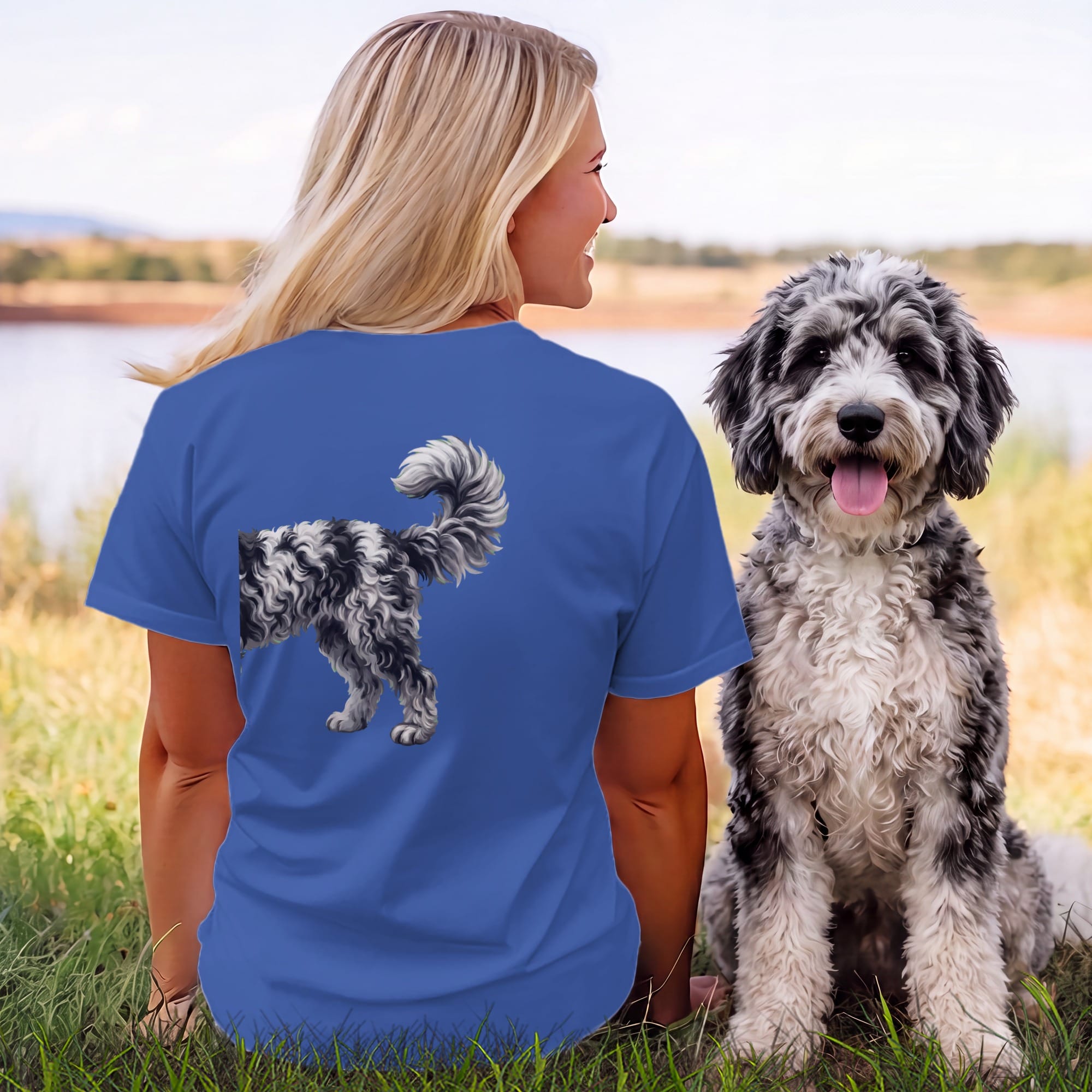 Coming & Going Merle Goldendoodle T-Shirt in by Puppy Jo