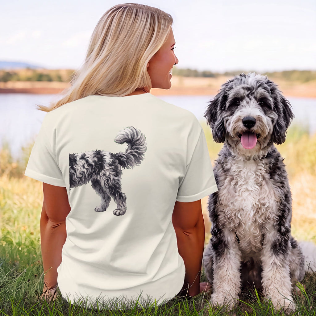 Coming & Going Merle Goldendoodle T-Shirt in by Puppy Jo