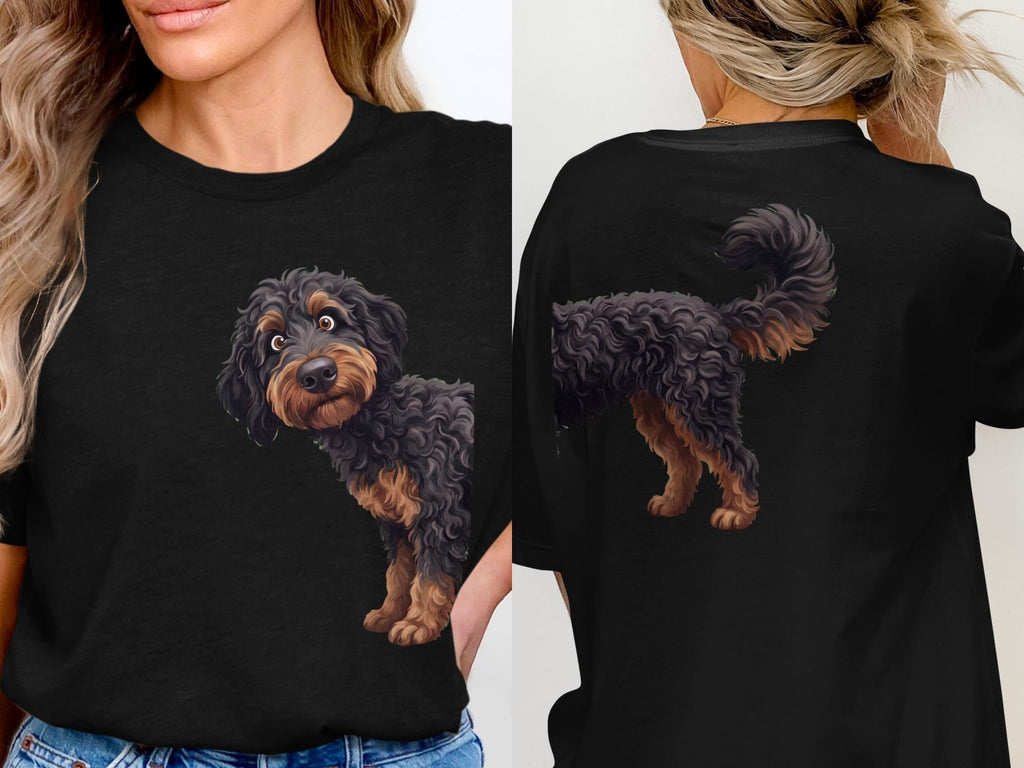 Coming & Going Phantom Goldendoodle T-Shirt in Black / S by Puppy Jo