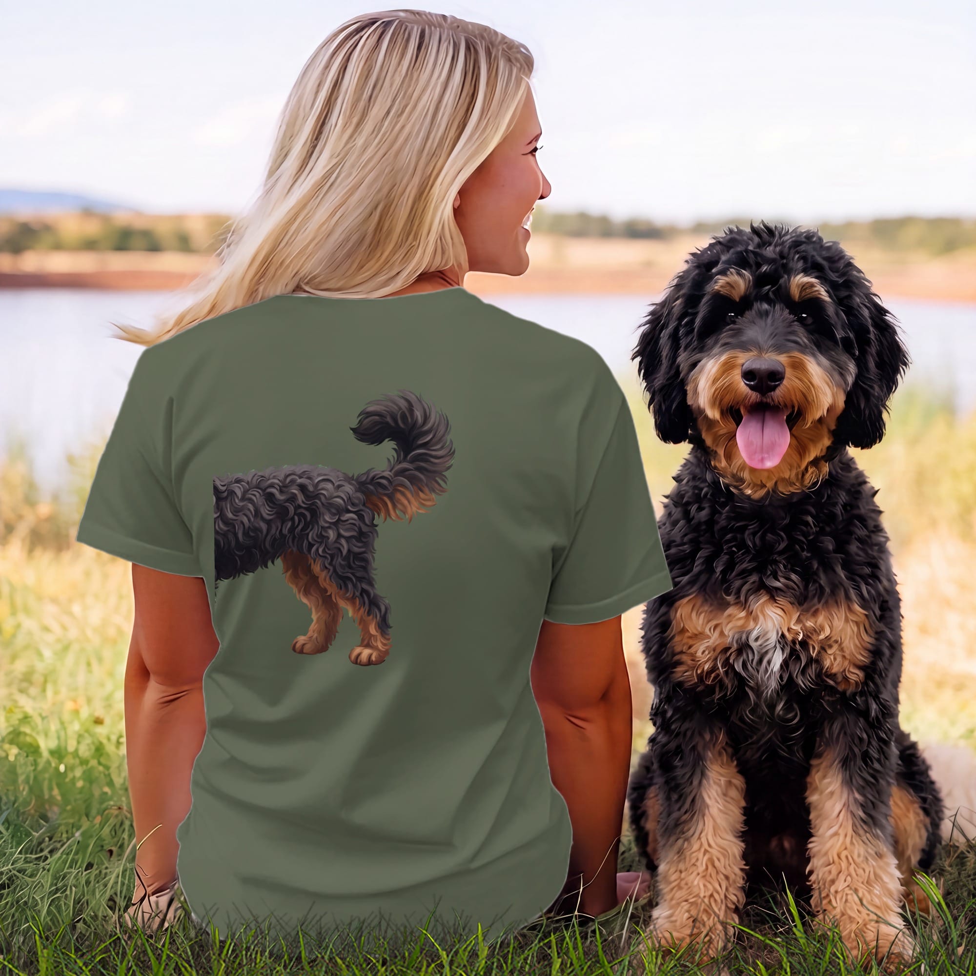 Coming & Going Phantom Goldendoodle T-Shirt in by Puppy Jo