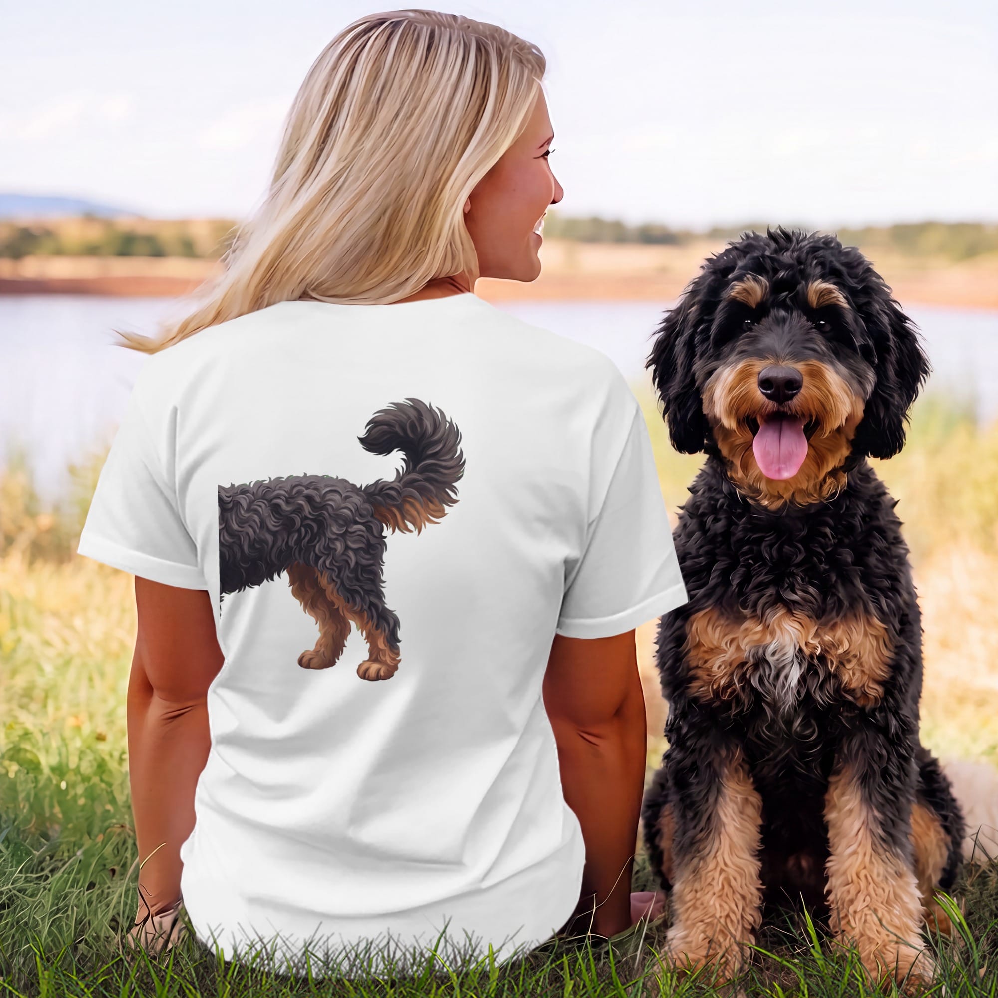 Coming & Going Phantom Goldendoodle T-Shirt in by Puppy Jo