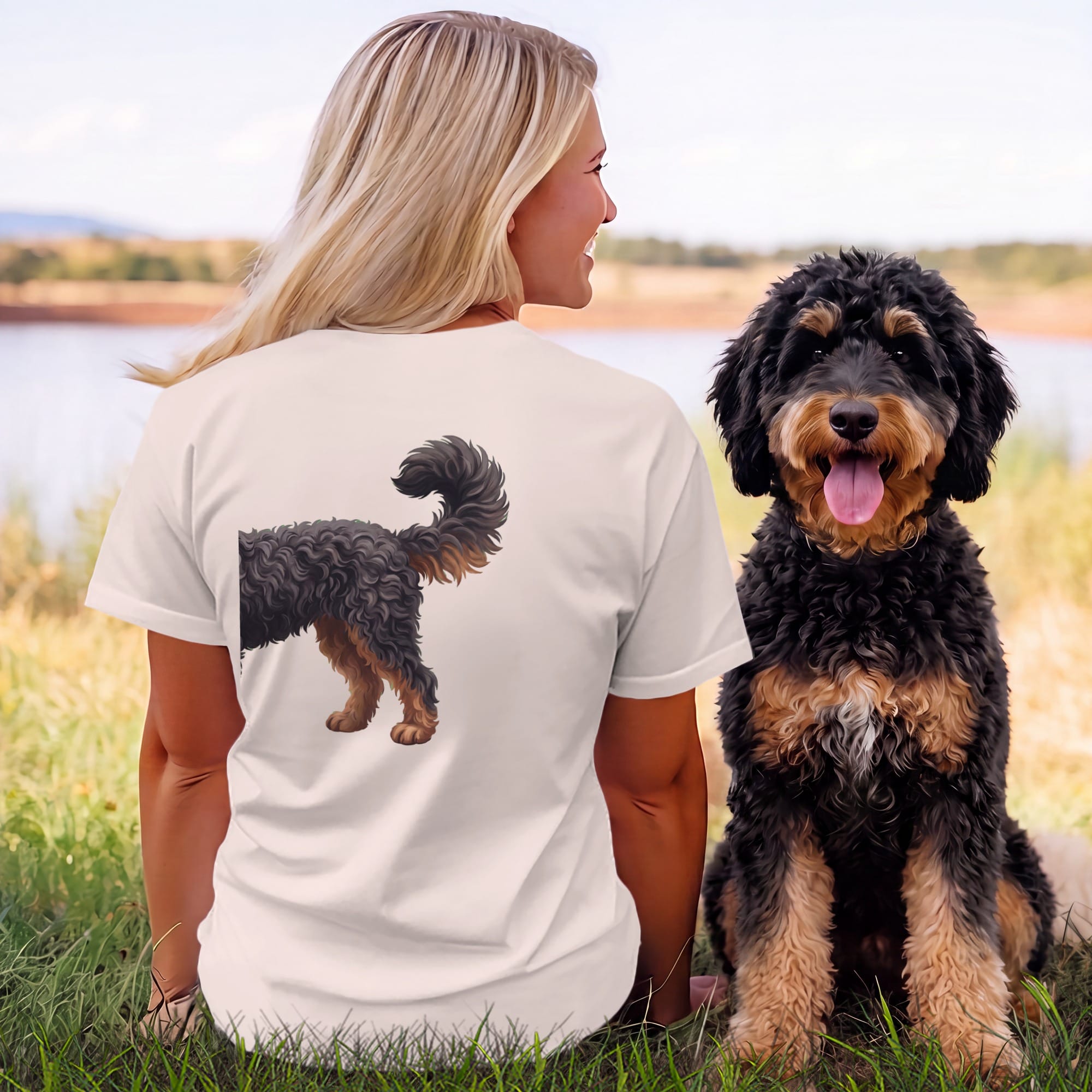 Coming & Going Phantom Goldendoodle T-Shirt in by Puppy Jo