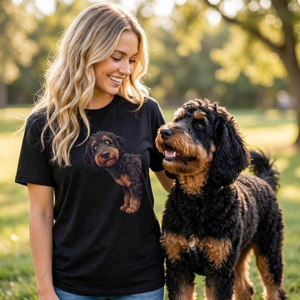 Coming & Going Phantom Goldendoodle T-Shirt in by Puppy Jo