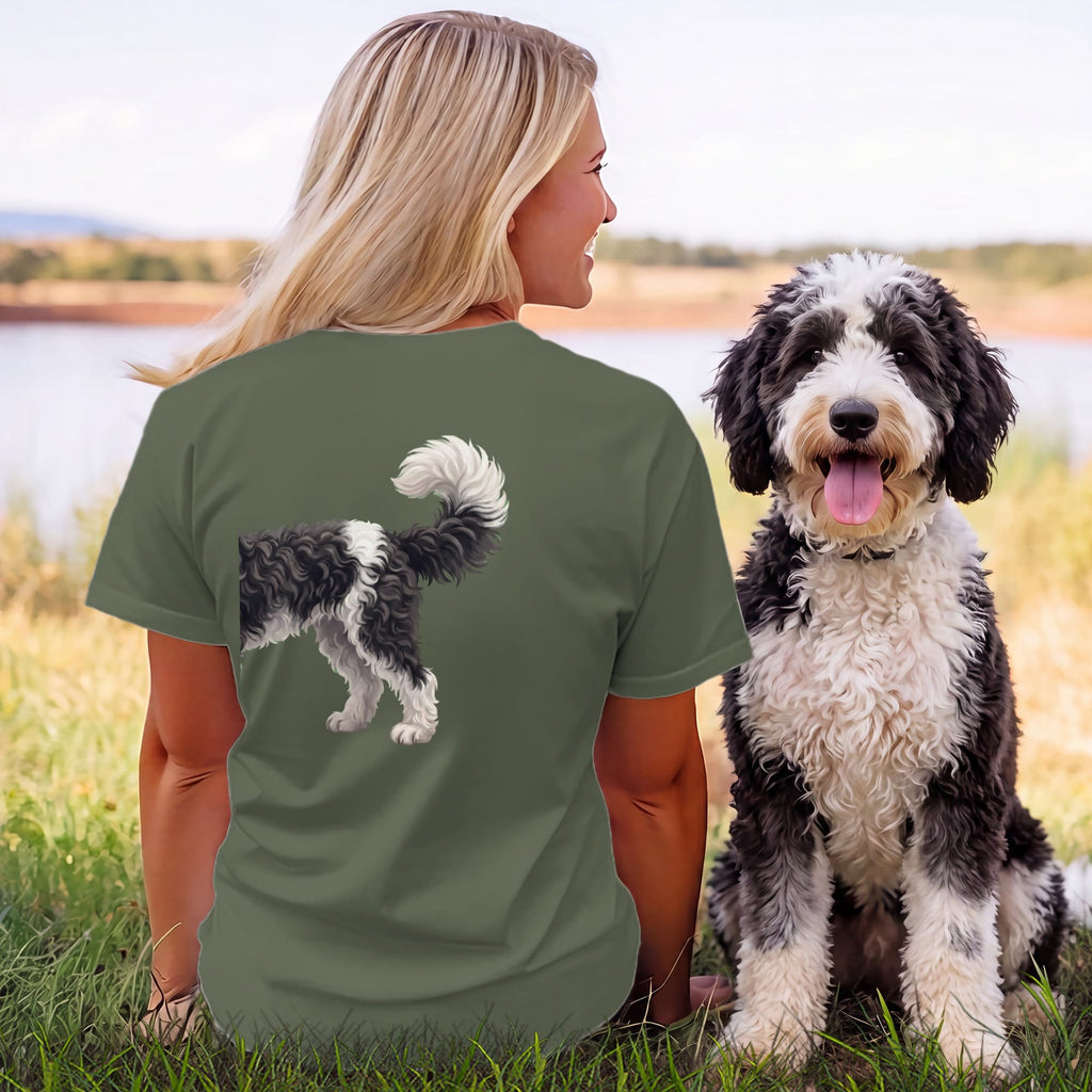 Coming & Going Sheepadoodle T-Shirt in by Puppy Jo