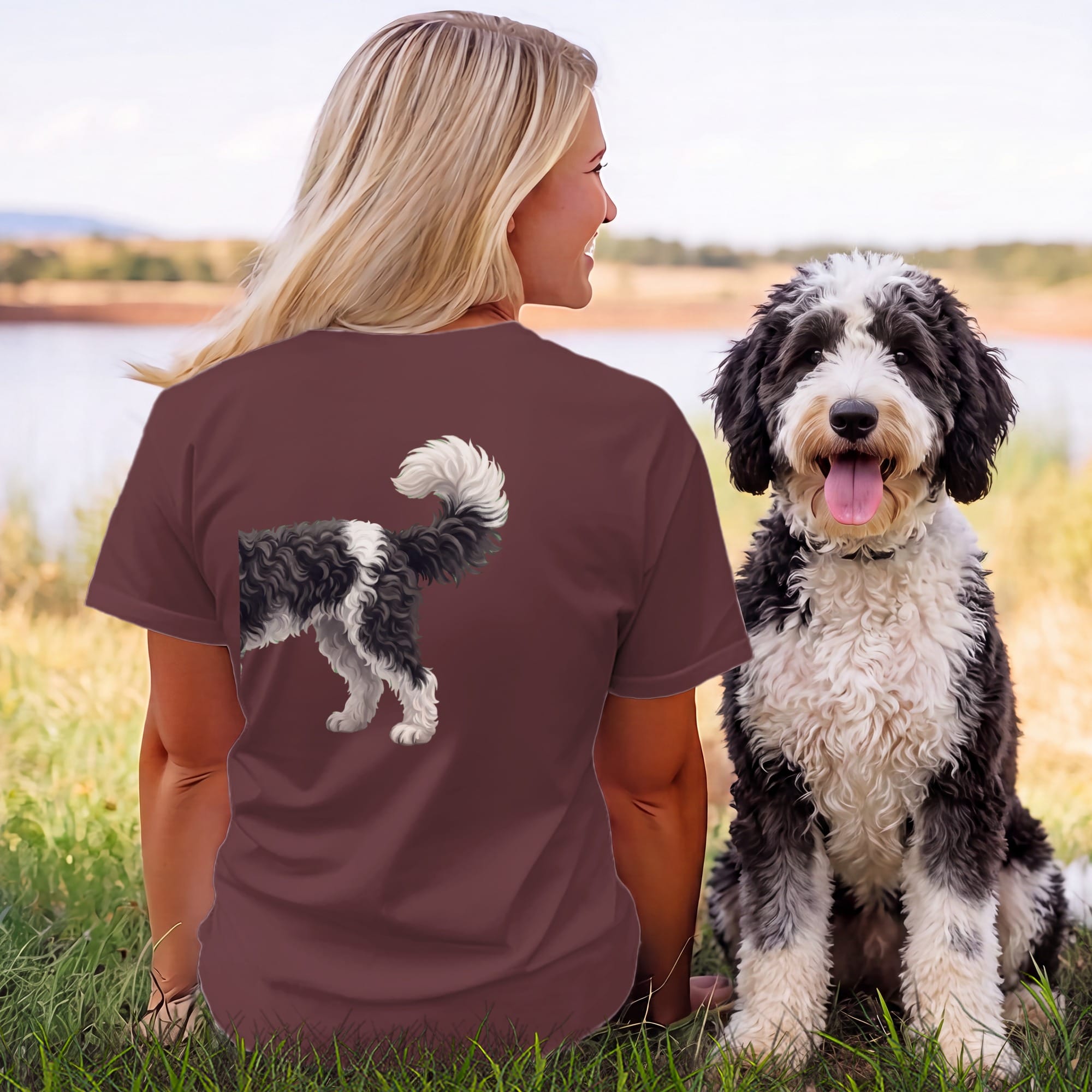 Coming & Going Sheepadoodle T-Shirt in by Puppy Jo