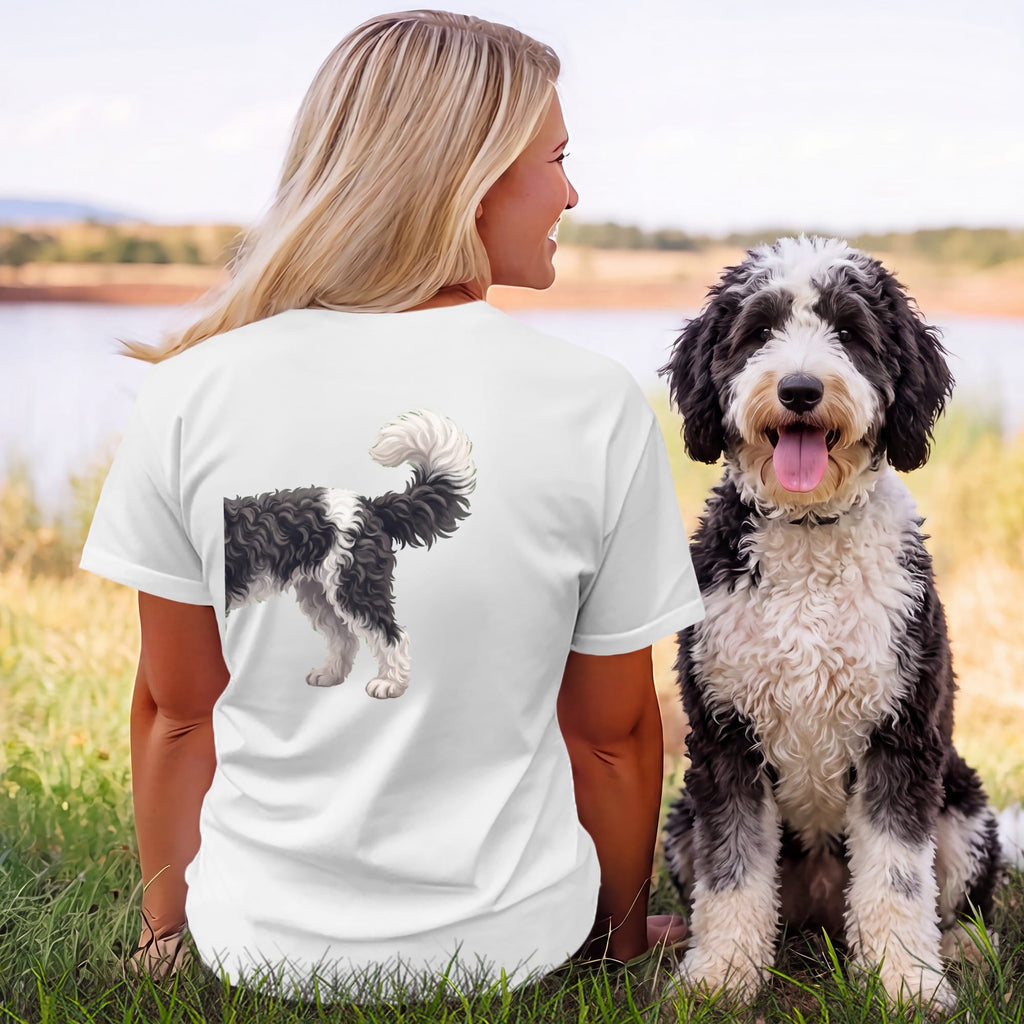 Coming & Going Sheepadoodle T-Shirt in by Puppy Jo