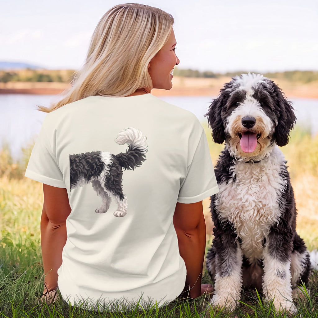 Coming & Going Sheepadoodle T-Shirt in by Puppy Jo