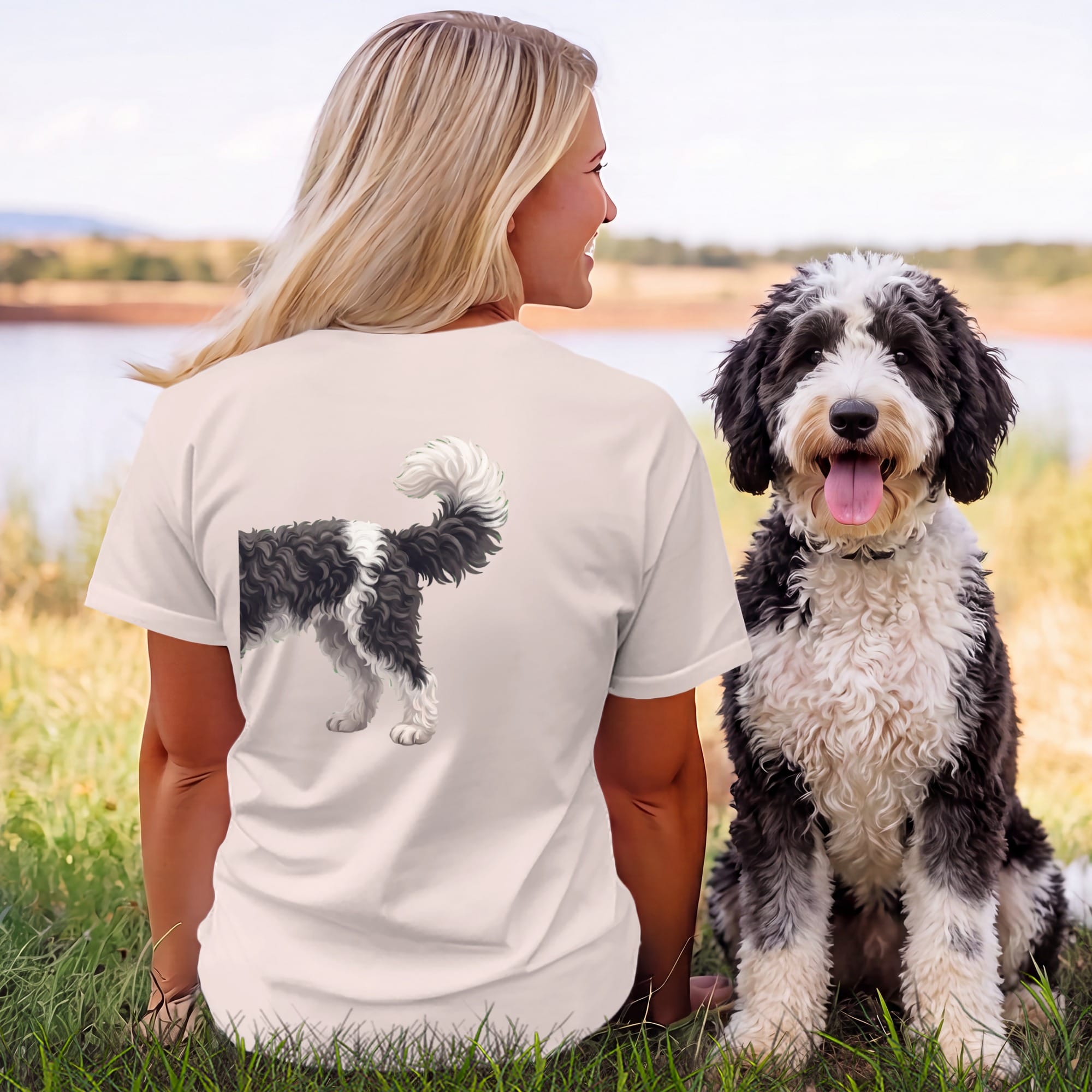 Coming & Going Sheepadoodle T-Shirt in by Puppy Jo