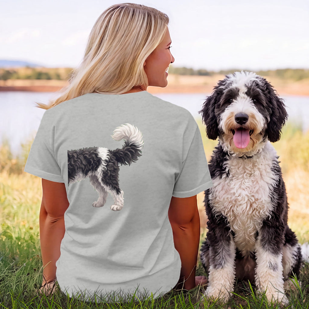 Coming & Going Sheepadoodle T-Shirt in by Puppy Jo