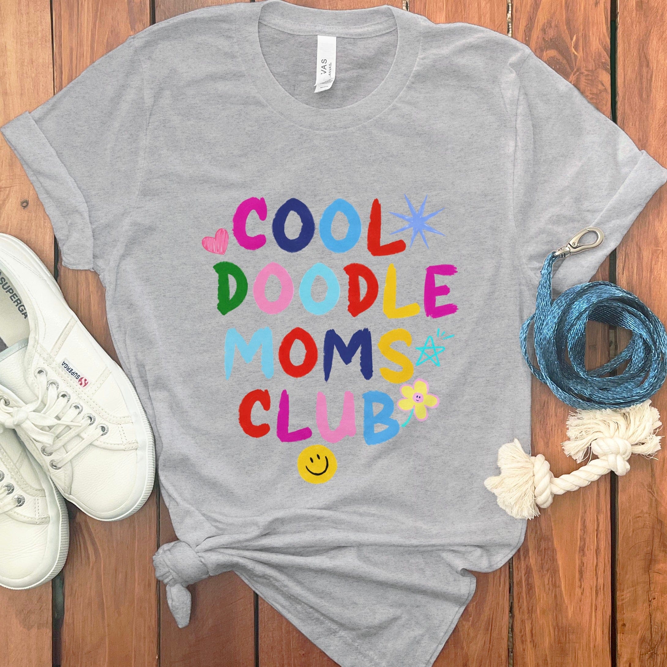 Cool Doodle Club T-Shirt in Athletic Heather / S by Puppy Jo
