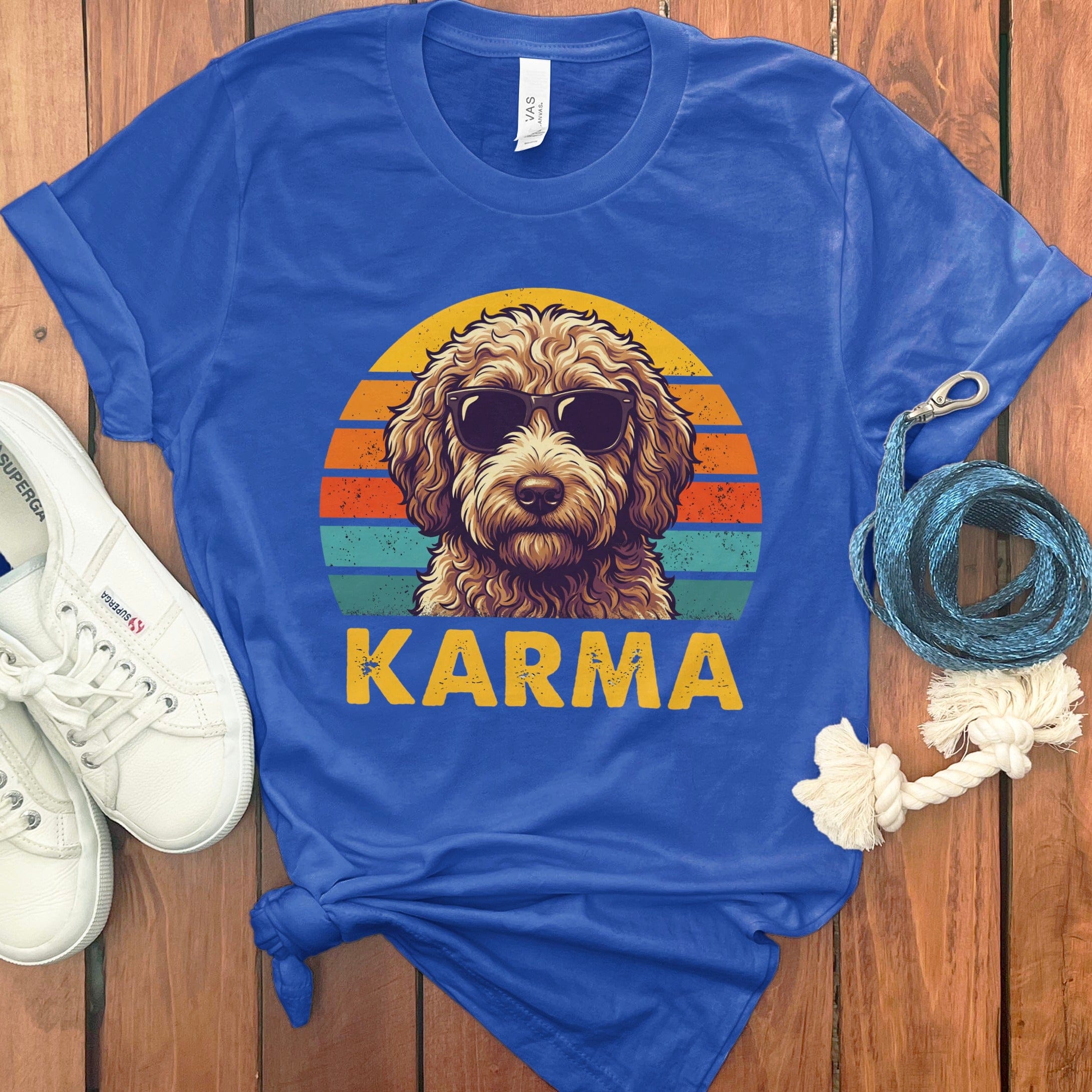 Cool Karma Doodle Dog T-Shirt in True Royal / S by Puppy Jo
