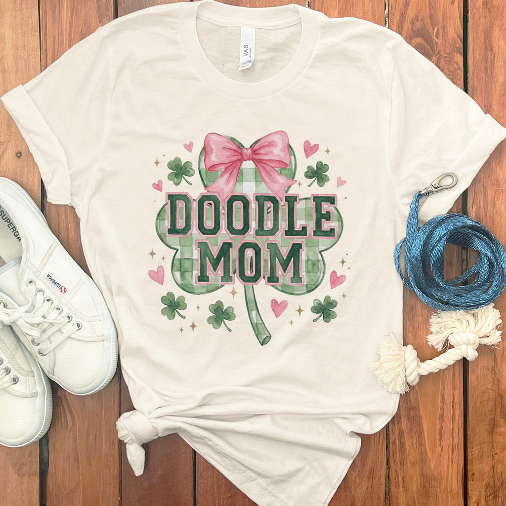 Coquette Clover Doodle Mom T-Shirt in Natural / S by Puppy Jo