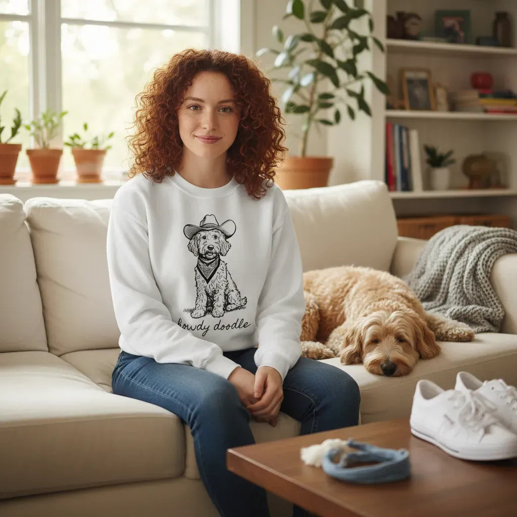 Country Howdy Doodle Sweatshirt in by Puppy Jo