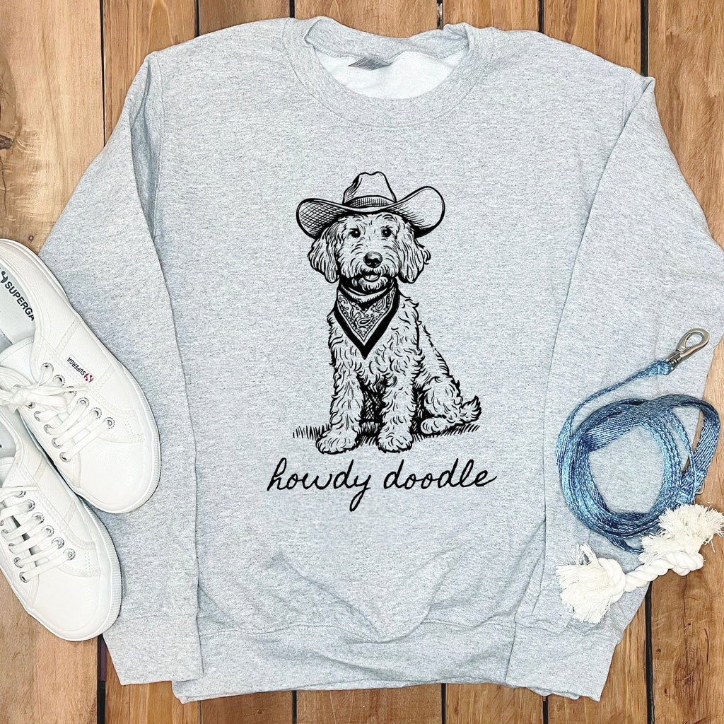 Country Howdy Doodle Sweatshirt in Sport Grey / S by Puppy Jo