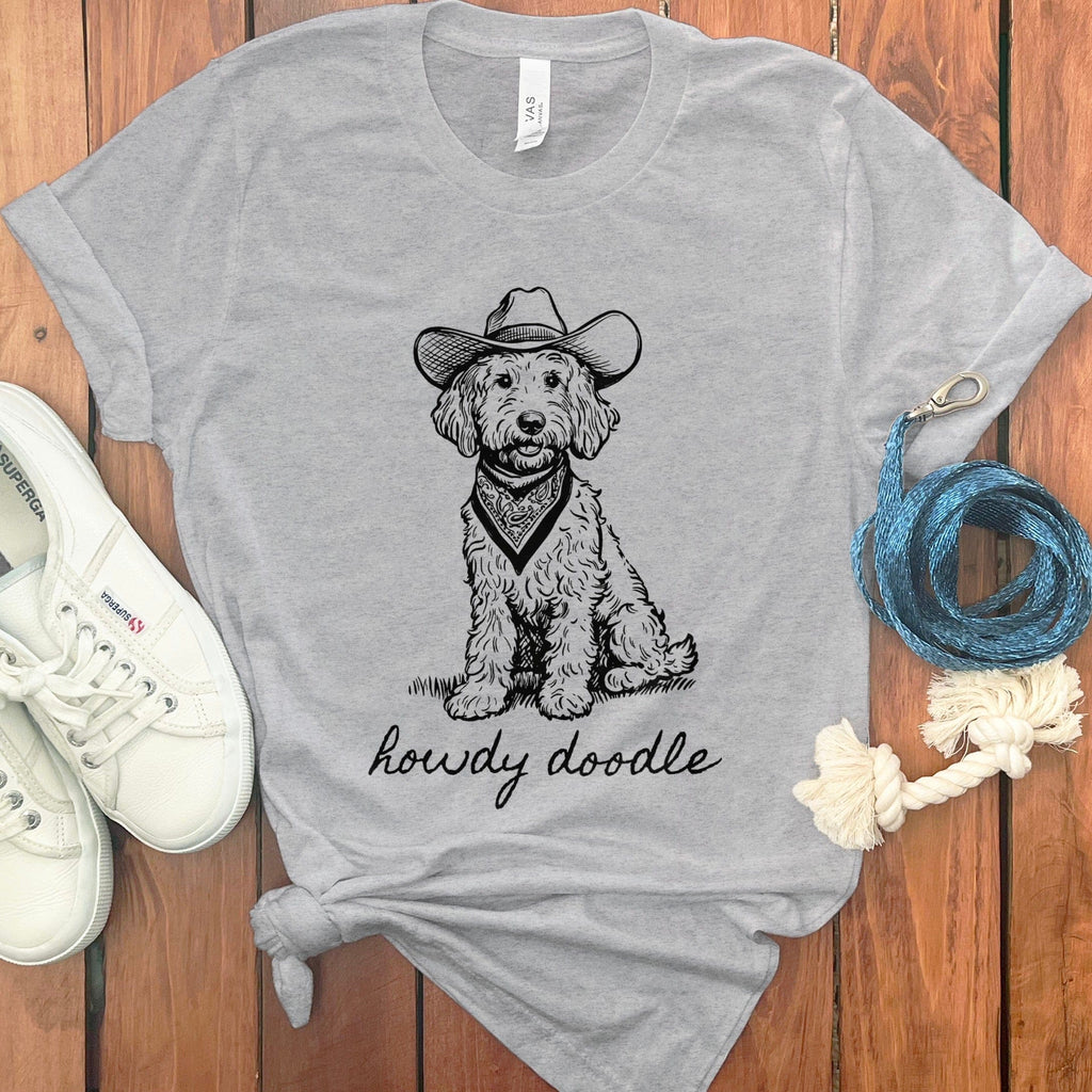 Country Howdy Doodle T-Shirt in Athletic Heather / S by Puppy Jo