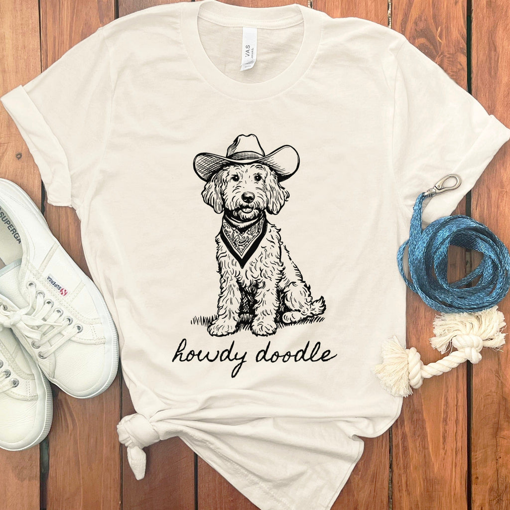 Country Howdy Doodle T-Shirt in Natural / S by Puppy Jo