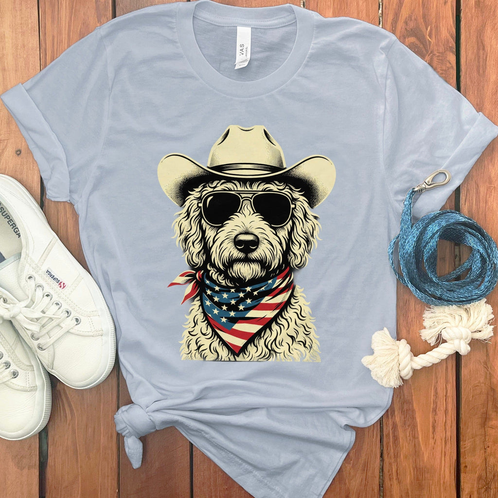 Cowboy Spirit Doodle T-Shirt in Light Blue / S by Puppy Jo