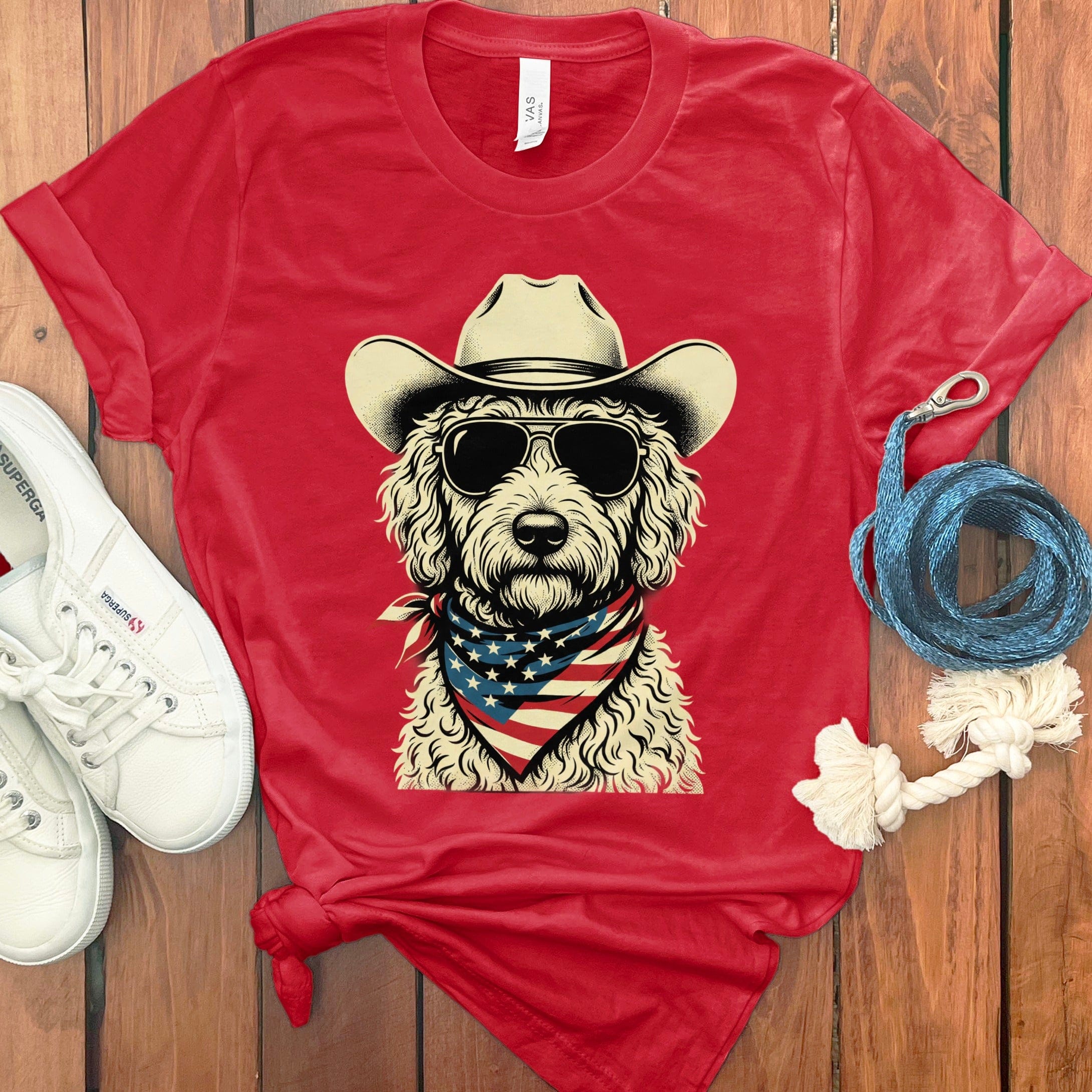 Cowboy Spirit Doodle T-Shirt in Red / S by Puppy Jo