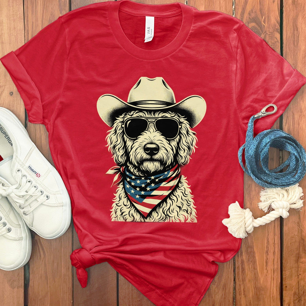 Cowboy Spirit Doodle T-Shirt in Red / S by Puppy Jo