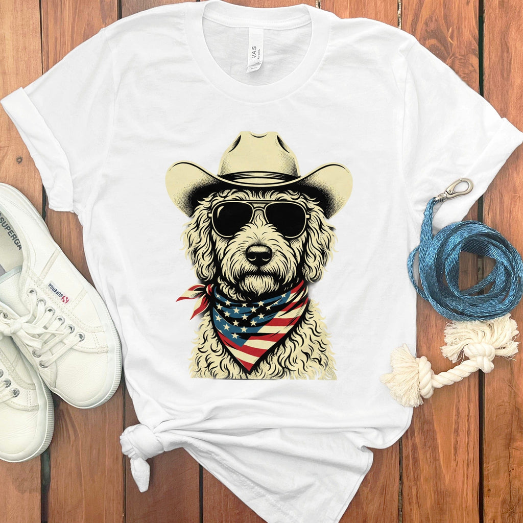 Cowboy Spirit Doodle T-Shirt in White / S by Puppy Jo