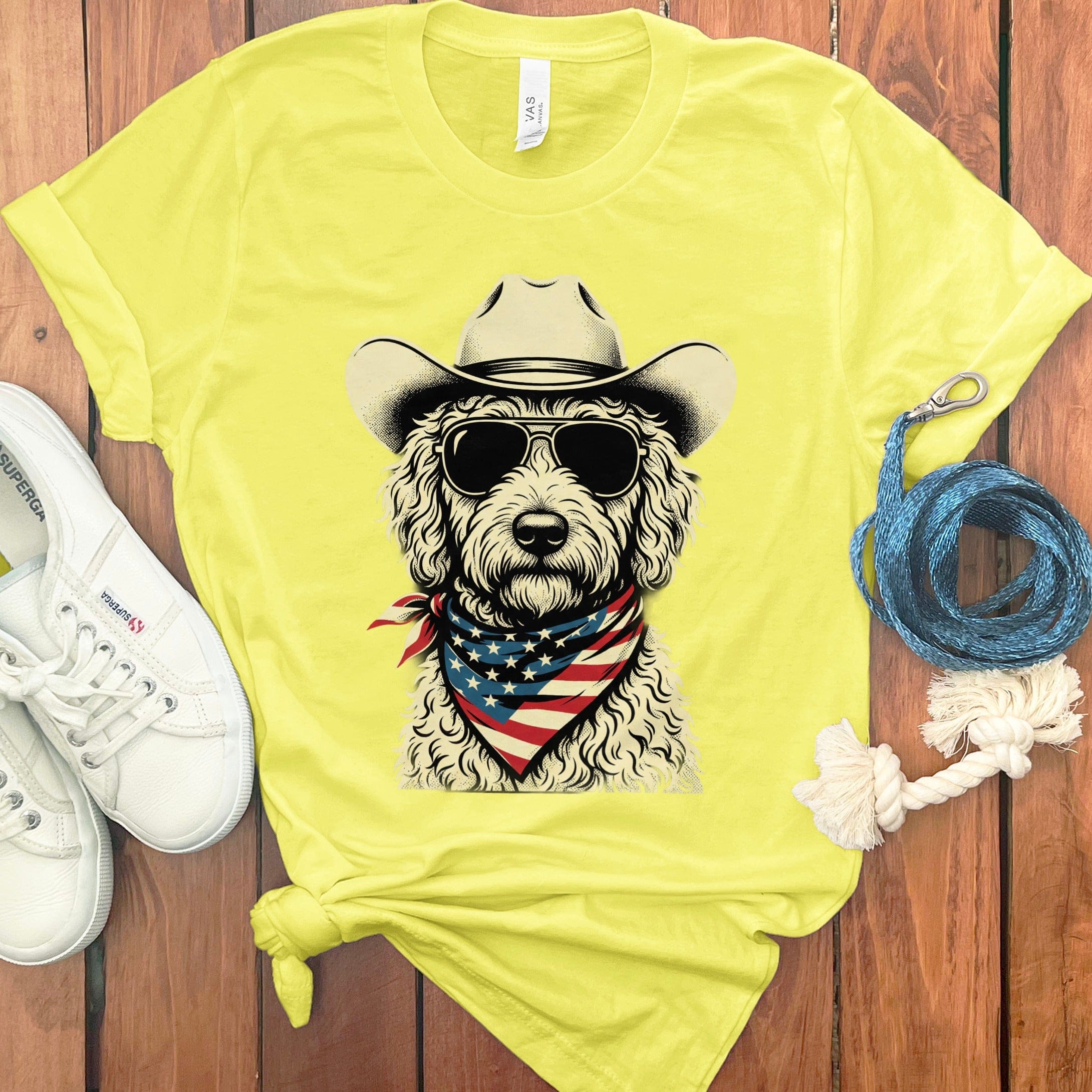 Cowboy Spirit Doodle T-Shirt in Yellow / S by Puppy Jo