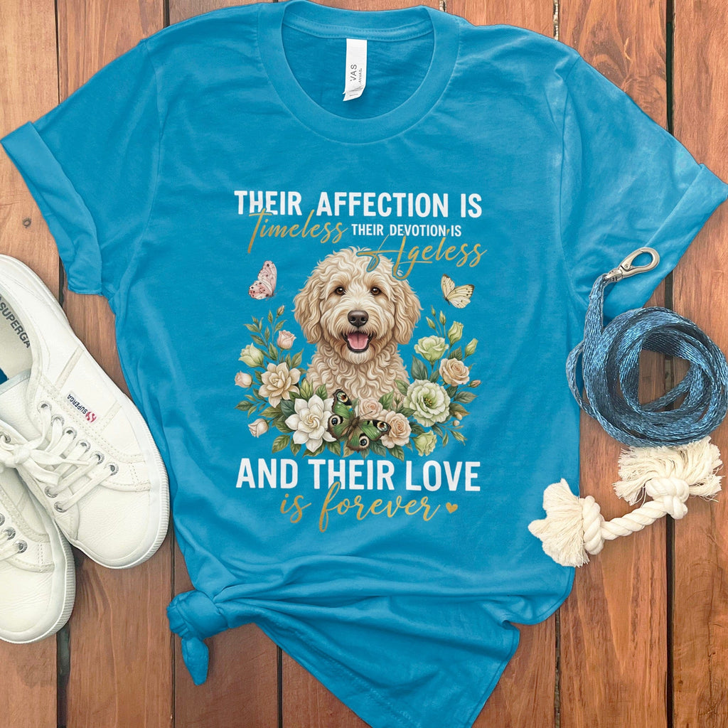 Cream Doodle Affection T-Shirt in Aqua / M by Puppy Jo