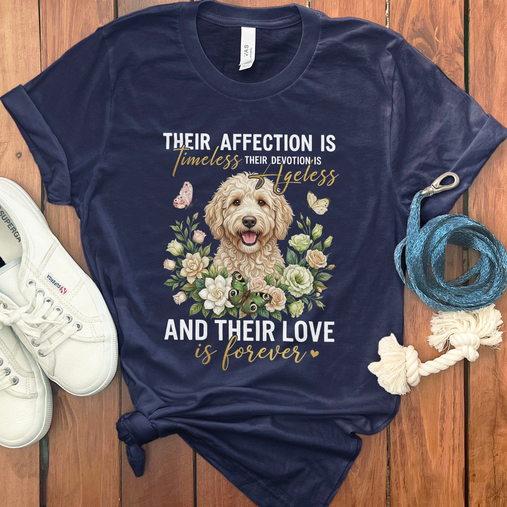 Cream Doodle Affection T-Shirt in Navy / M by Puppy Jo