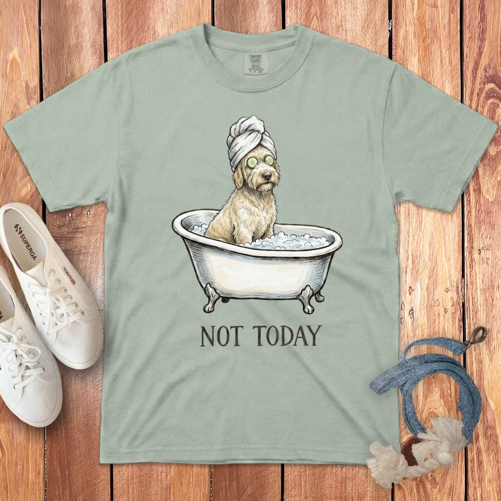 Cream Doodle Bath Signature T-Shirt in Bay / M by Puppy Jo