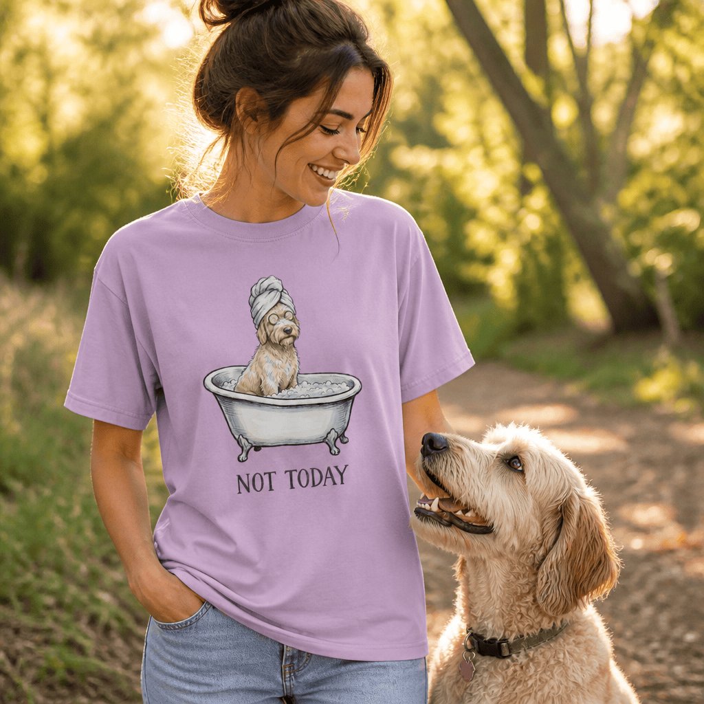 Cream Doodle Bath Signature T-Shirt in by Puppy Jo