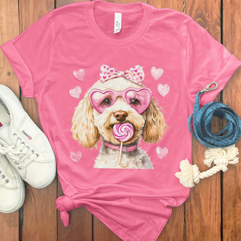 Cream Doodle Coquette T-Shirt in Charity Pink / S by Puppy Jo