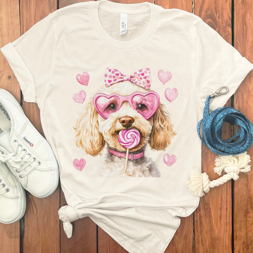 Cream Doodle Coquette T-Shirt in Natural / S by Puppy Jo