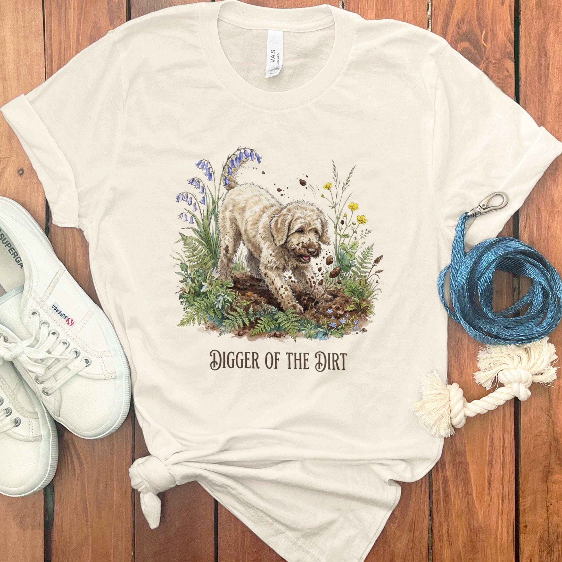 Cream Doodle Dirt T-Shirt in Natural / S by Puppy Jo