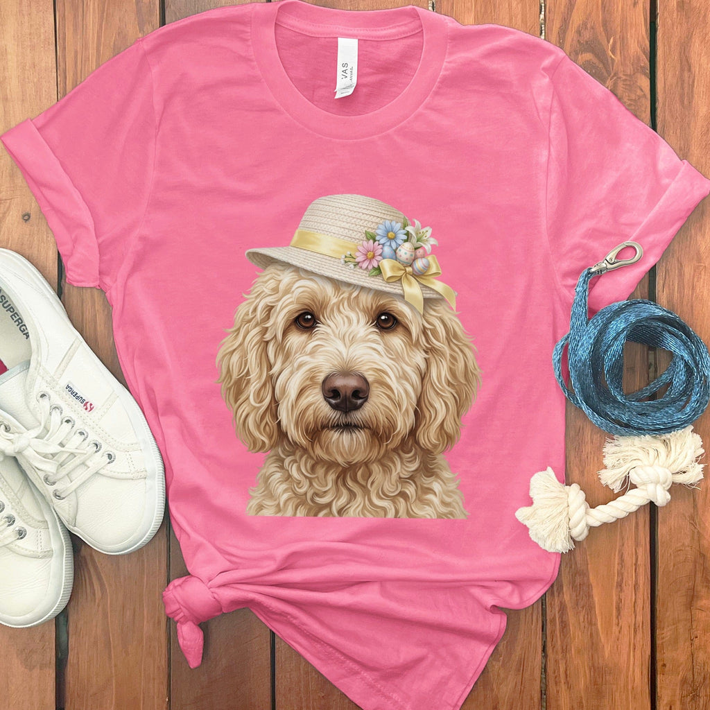 Cream Doodle Easter T-Shirt in Charity Pink / M by Puppy Jo