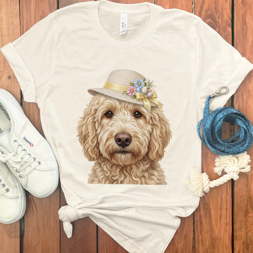 Cream Doodle Easter T-Shirt in Natural / M by Puppy Jo