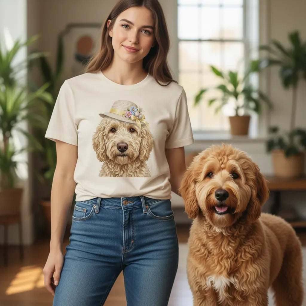Cream Doodle Easter T-Shirt in by Puppy Jo