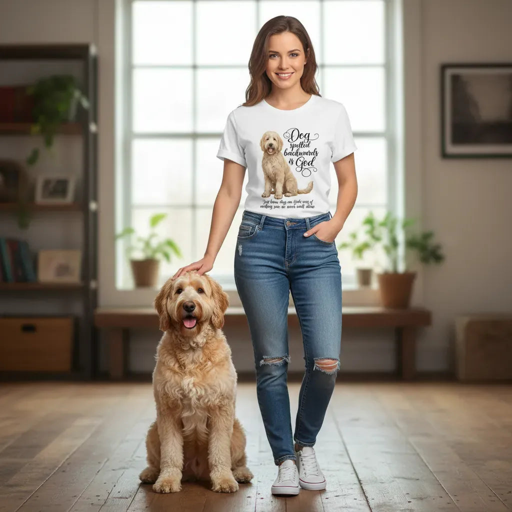 Cream Doodle God T-Shirt in by Puppy Jo