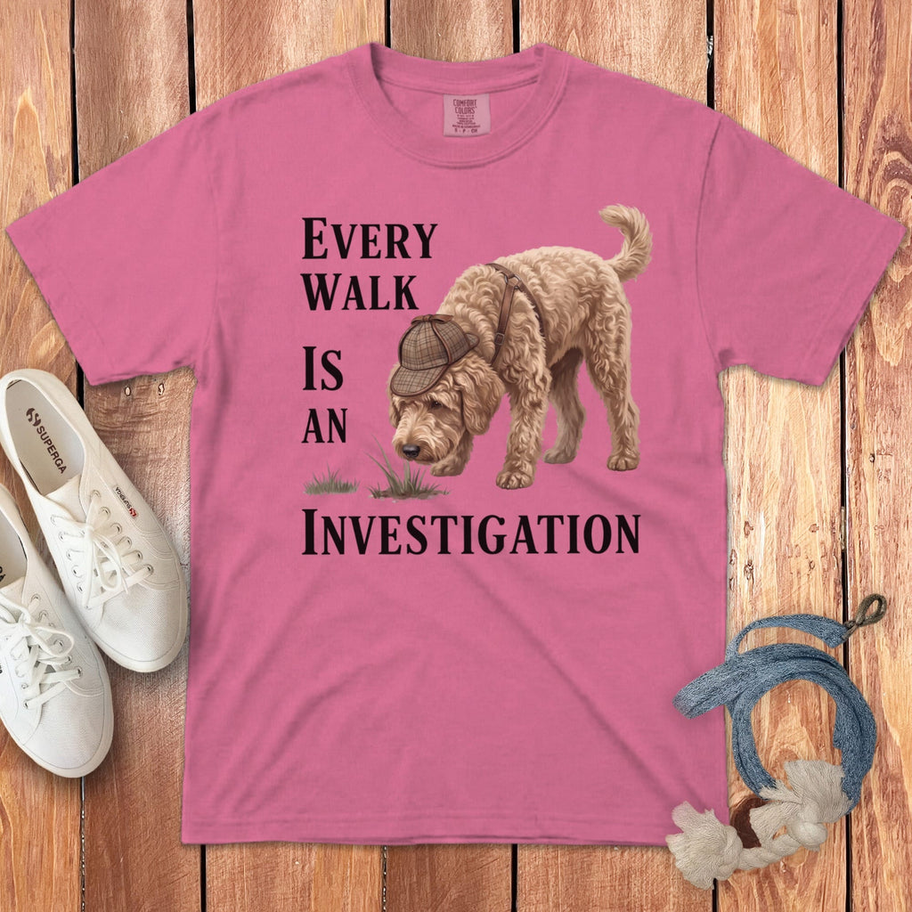 Cream Doodle Investigation Signature T-Shirt in Crunchberry / M by Puppy Jo