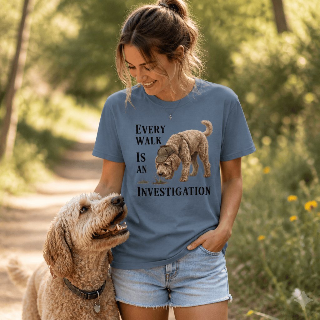 Cream Doodle Investigation Signature T-Shirt in by Puppy Jo
