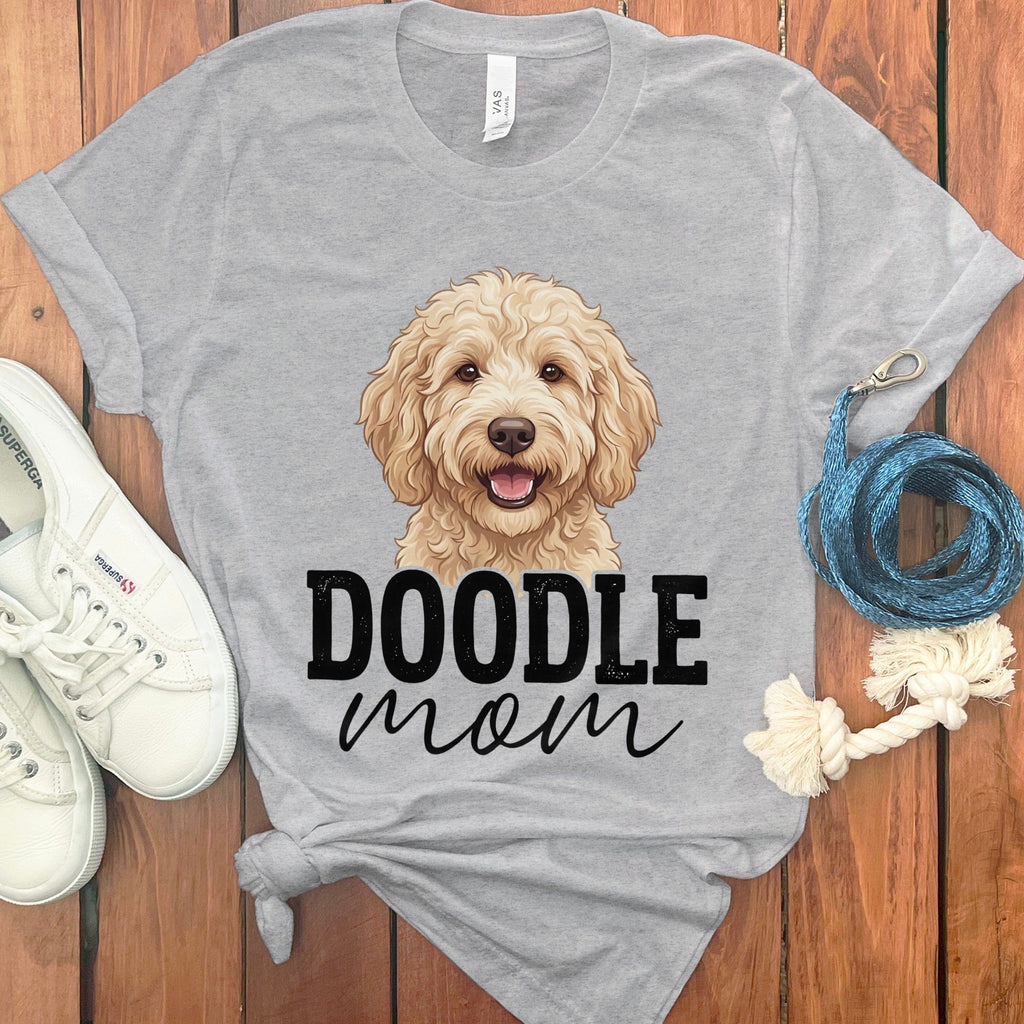 Cream Doodle Mom T-Shirt in Athletic Heather / S by Puppy Jo