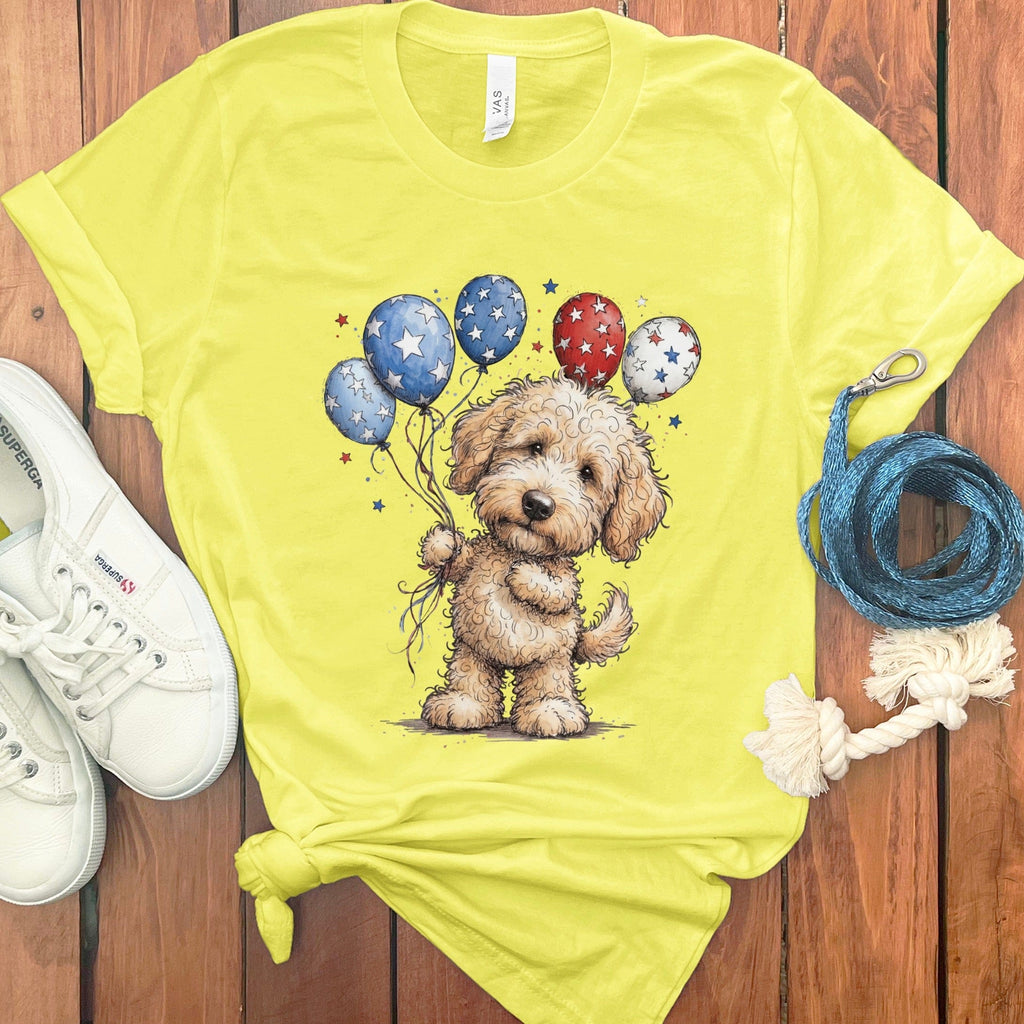 Cream Doodle Patriotic T-Shirt in Yellow / S by Puppy Jo