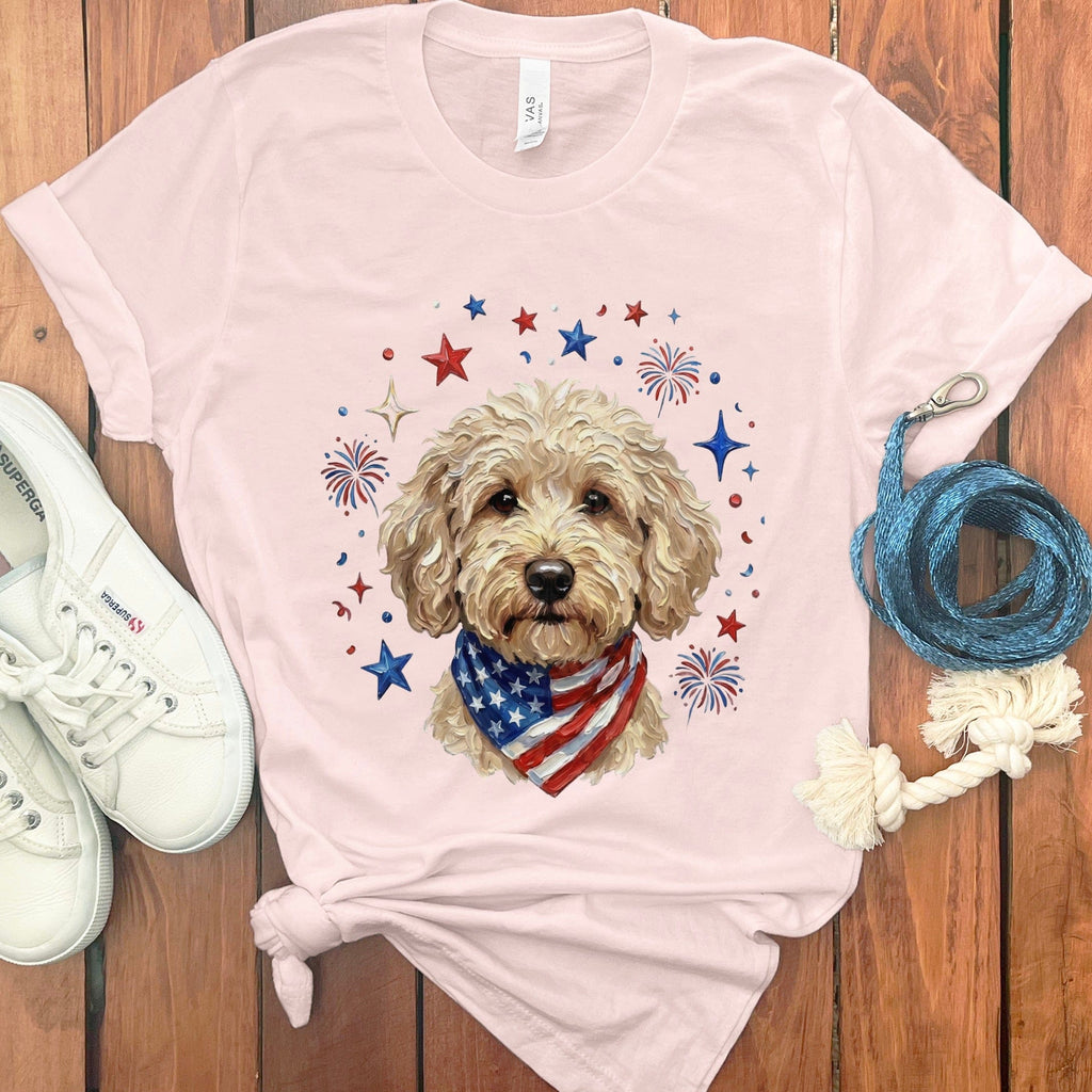 Cream Doodle Spirit T-Shirt in Soft Pink / S by Puppy Jo