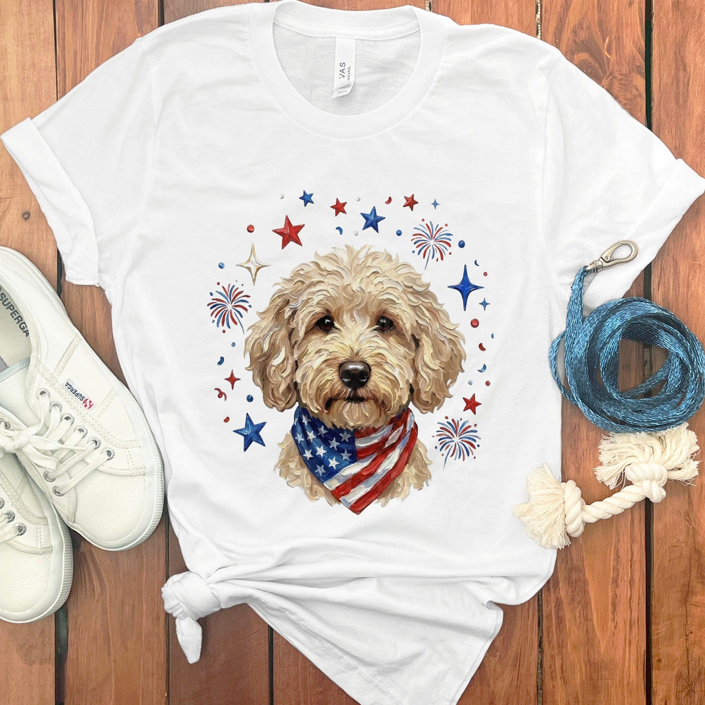 Cream Doodle Spirit T-Shirt in White / S by Puppy Jo