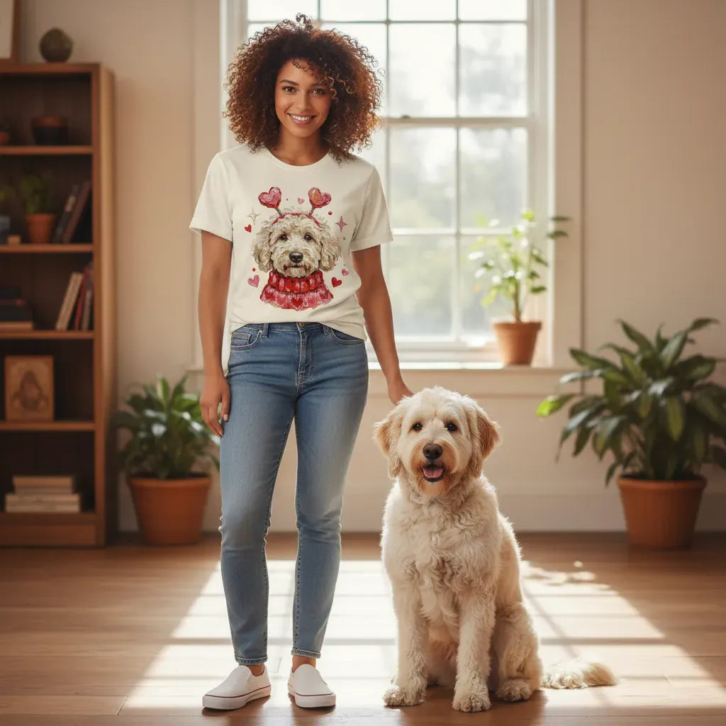 Cream Doodle Valentine T-Shirt in by Puppy Jo