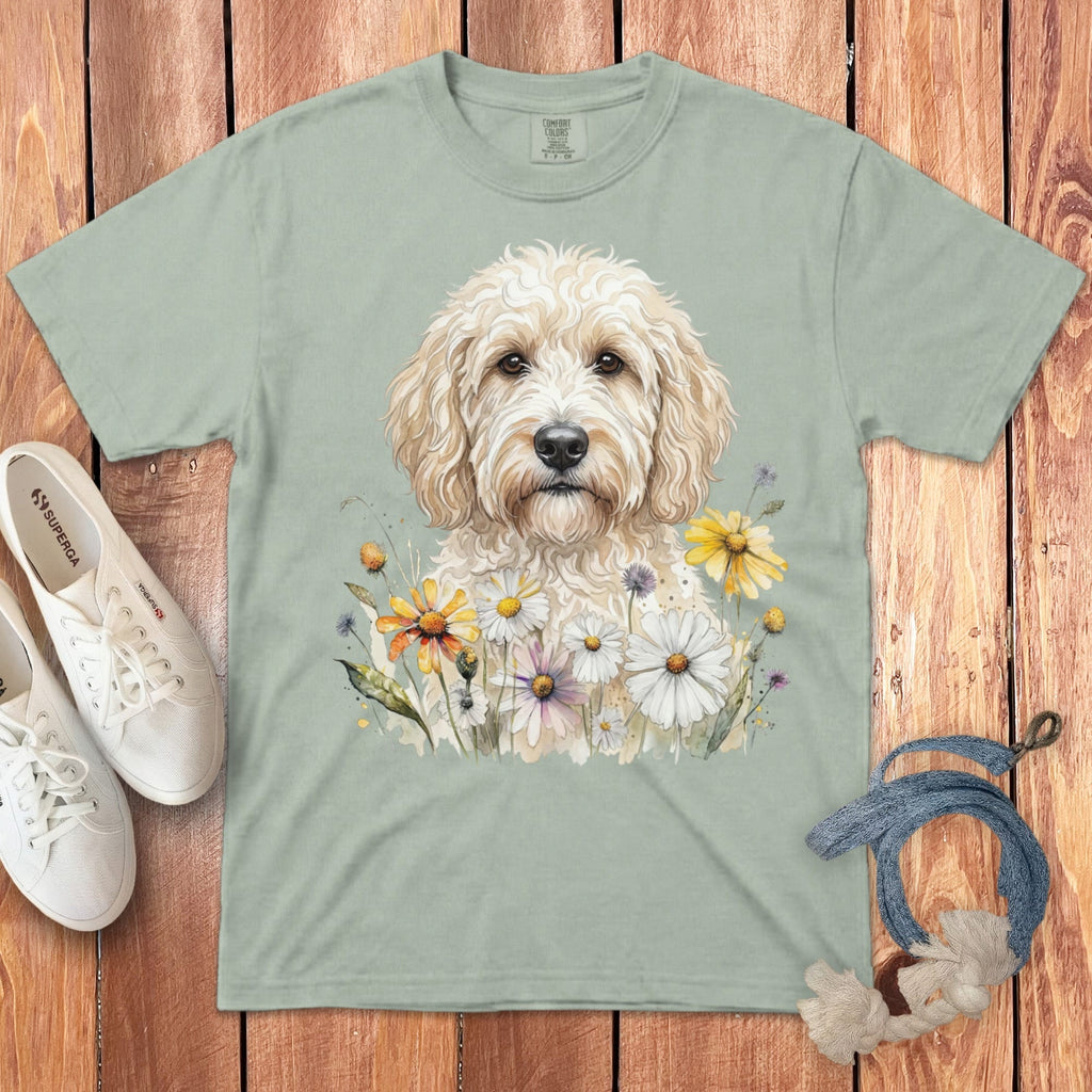 Cream Goldendoodle Daisy Signature T-Shirt in 2XL / Bay by Puppy Jo