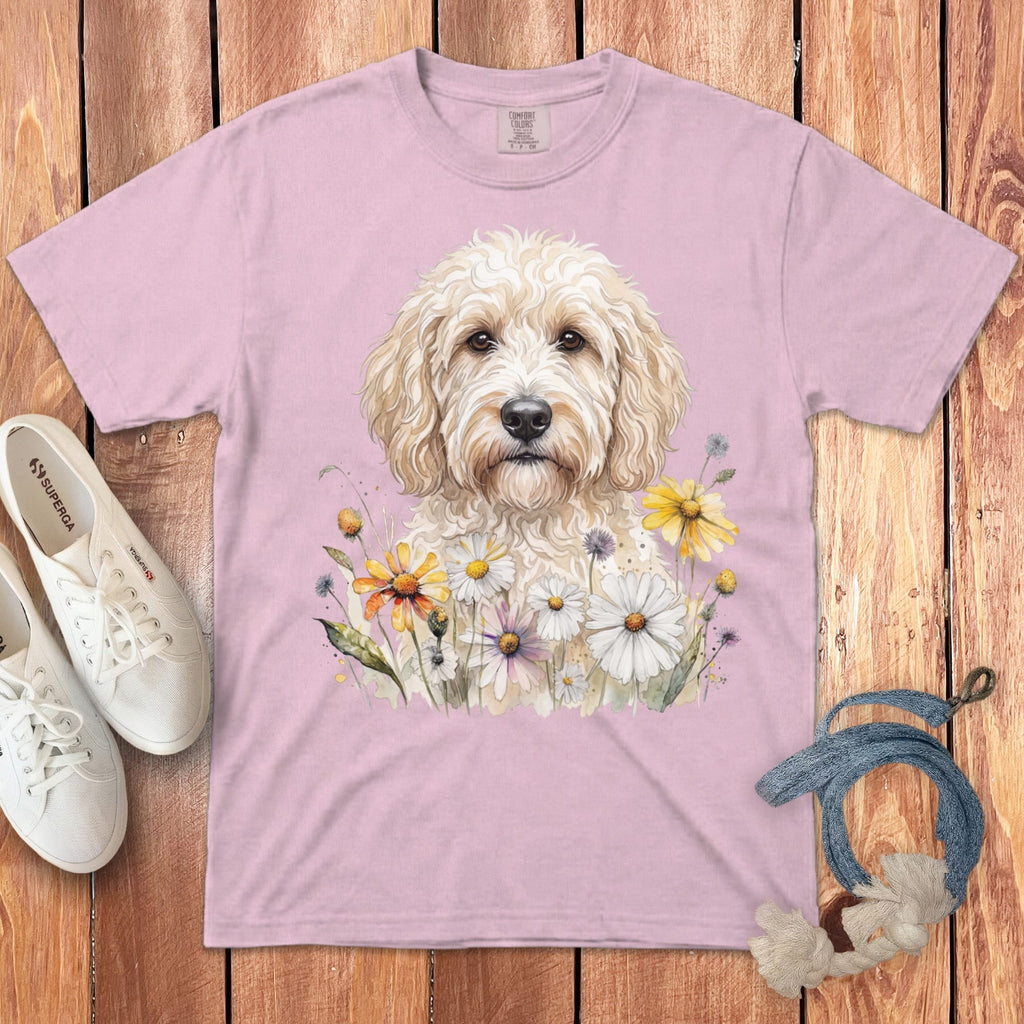 Cream Goldendoodle Daisy Signature T-Shirt in 2XL / Blossom by Puppy Jo
