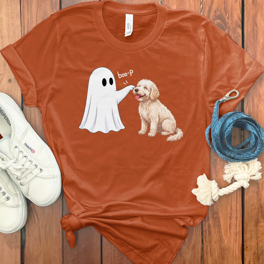 Cream Goldendoodle Ghost Boop T-Shirt in Autumn / S by Puppy Jo