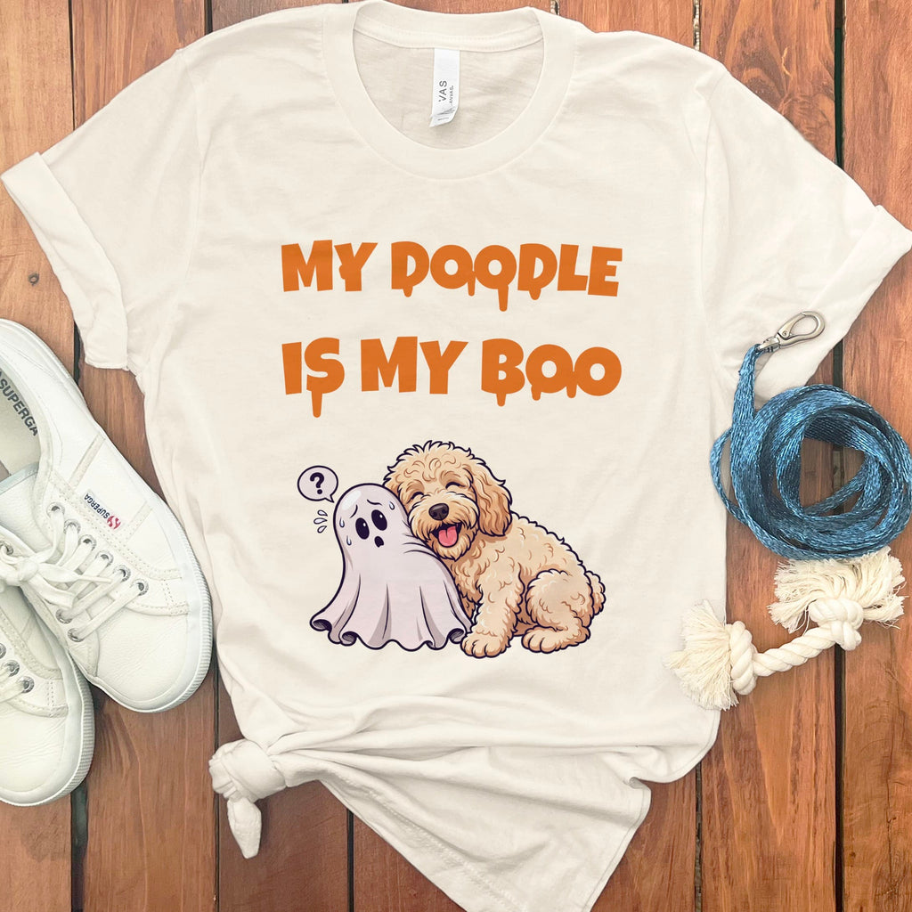 Cream Goldendoodle My Boo T-Shirt in Natural / S by Puppy Jo
