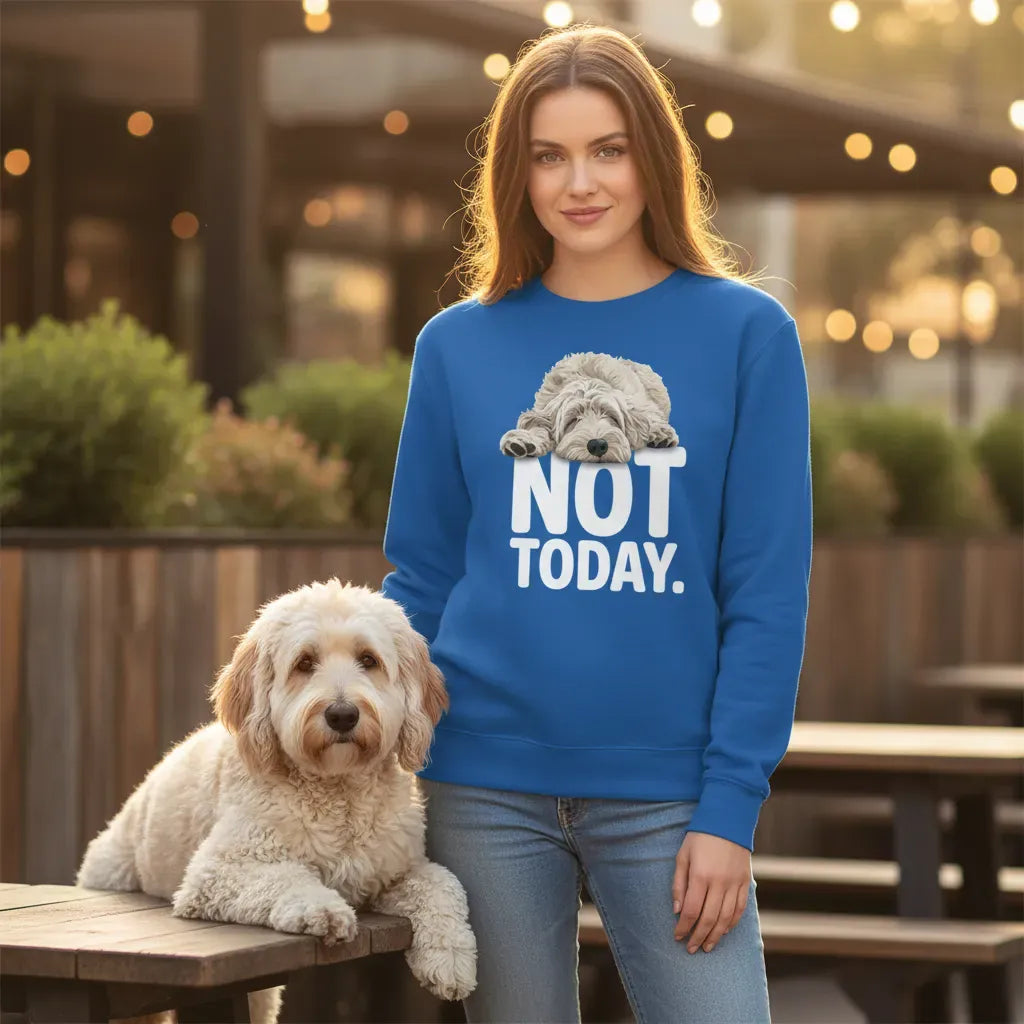 Cream Goldendoodle Not Today Sweatshirt in by Puppy Jo