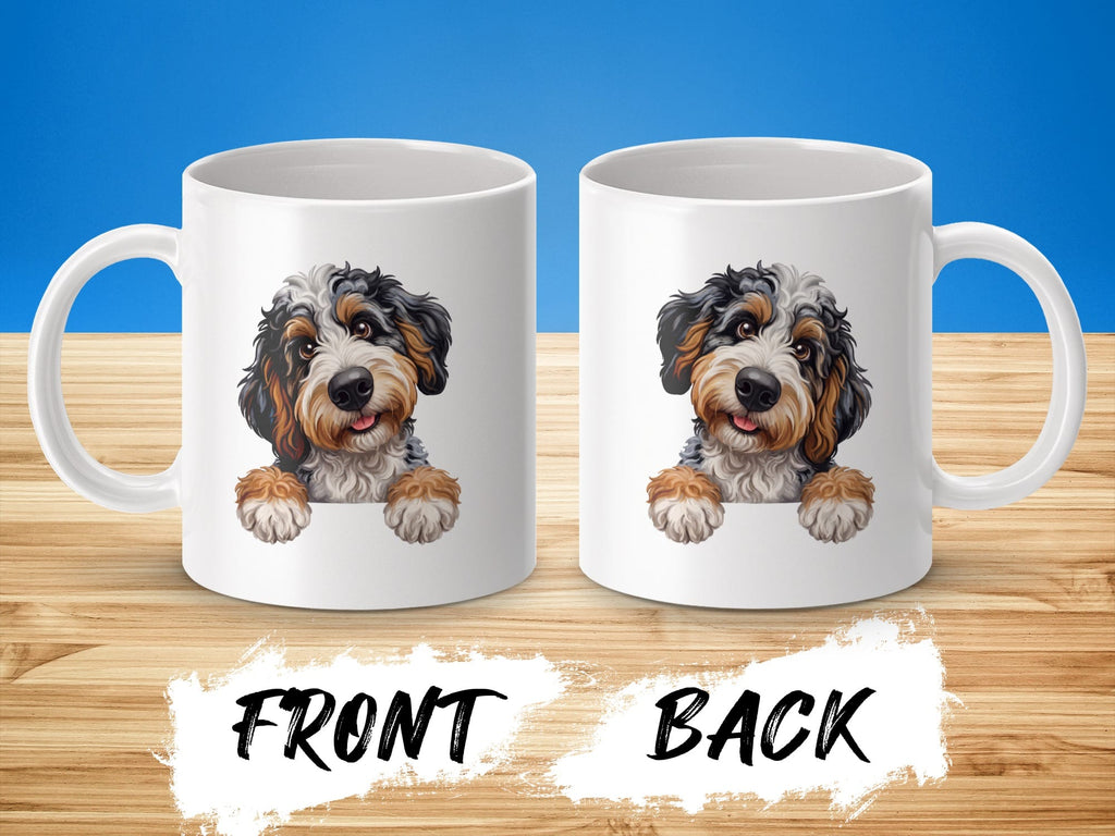 Curious Aussiedoodle Mug in by MyDesigns
