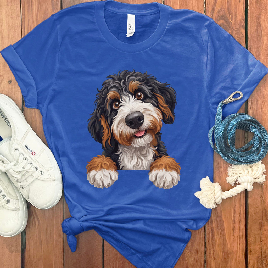 Curious Bernedoodle T-Shirt in True Royal / S by Puppy Jo